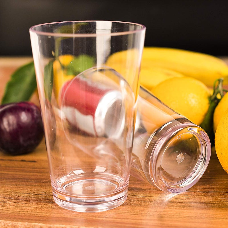 YUYUHUA Clear Plastic Drinking Glasses - BPA Free Cups 18 oz - Dishwasher Safe Classic Tumblers set of 6 - Acrylic Highball Tall Glasses for Kitchen Dining Outdoor (That Look Like Glass) - Image 5